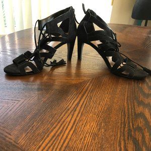 Tahari Black Laceup Heels - Size 9